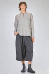 long and wide shirt in wool and polyamide crêpe - MANUELLE GUIBAL 