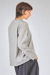 long and wide shirt in wool and polyamide crêpe - MANUELLE GUIBAL 