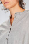 long and wide shirt in wool and polyamide crêpe - MANUELLE GUIBAL 