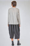long and wide shirt in wool and polyamide crêpe - MANUELLE GUIBAL 