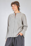 long and wide shirt in wool and polyamide crêpe - MANUELLE GUIBAL 