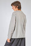 long and wide shirt in wool and polyamide crêpe - MANUELLE GUIBAL 