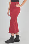 longuette pencil skirt, in stretch polyamide, silk and elastan froissé - MARC LE BIHAN 
