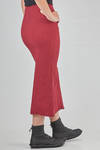 longuette pencil skirt, in stretch polyamide, silk and elastan froissé - MARC LE BIHAN 