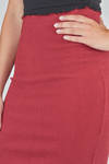 longuette pencil skirt, in stretch polyamide, silk and elastan froissé - MARC LE BIHAN 