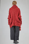 cardigan lungo e ampio a cappotto, in maglia bouclé di yak, mohair e poliammide - MARC LE BIHAN 