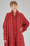 cardigan lungo e ampio a cappotto, in maglia bouclé di yak, mohair e poliammide - MARC LE BIHAN 