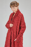cardigan lungo e ampio a cappotto, in maglia bouclé di yak, mohair e poliammide - MARC LE BIHAN 