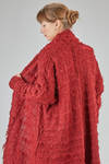 cardigan lungo e ampio a cappotto, in maglia bouclé di yak, mohair e poliammide - MARC LE BIHAN 