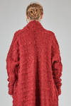 cardigan lungo e ampio a cappotto, in maglia bouclé di yak, mohair e poliammide - MARC LE BIHAN 