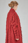 cardigan lungo e ampio a cappotto, in maglia bouclé di yak, mohair e poliammide - MARC LE BIHAN 