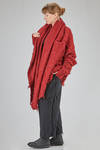 cardigan lungo e ampio a cappotto, in maglia bouclé di yak, mohair e poliammide - MARC LE BIHAN 