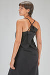 long slip dress, lean and asymmetric, in wool and polyamide sallia - MARC LE BIHAN 