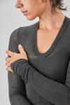 t-shirt al fianco, asciutta, in jersey di viscosa, lana ed elastan - MARC LE BIHAN 