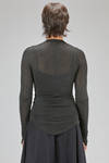 t-shirt al fianco, asciutta, in jersey di viscosa, lana ed elastan - MARC LE BIHAN 
