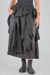 long and wide 'sculpture' skirt in wool and cupro gabardine - NOIR KEI NINOMIYA 
