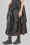 long and wide 'sculpture' skirt in wool and cupro gabardine - NOIR KEI NINOMIYA 
