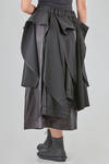 long and wide 'sculpture' skirt in wool and cupro gabardine - NOIR KEI NINOMIYA 