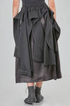 long and wide 'sculpture' skirt in wool and cupro gabardine - NOIR KEI NINOMIYA 