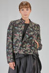 giacca al fianco, dritta, in garza doppiata di cotone, cupro, poliestere e nylon con motivo jacquard - NOIR KEI NINOMIYA 