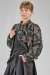 giacca al fianco, dritta, in garza doppiata di cotone, cupro, poliestere e nylon con motivo jacquard - NOIR KEI NINOMIYA 