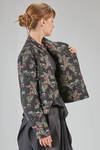 giacca al fianco, dritta, in garza doppiata di cotone, cupro, poliestere e nylon con motivo jacquard - NOIR KEI NINOMIYA 
