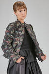 giacca al fianco, dritta, in garza doppiata di cotone, cupro, poliestere e nylon con motivo jacquard - NOIR KEI NINOMIYA 