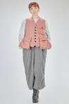 gilet al fianco, ampio, in principe di galles di lana e poliuretano e in tela di poliestere - NOIR KEI NINOMIYA 