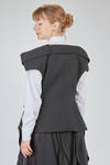 gilet al fianco, sfiancato, in gabardine di lana - NOIR KEI NINOMIYA 