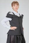 gilet al fianco, sfiancato, in gabardine di lana - NOIR KEI NINOMIYA 