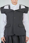 gilet al fianco, sfiancato, in gabardine di lana - NOIR KEI NINOMIYA 
