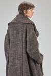 long and oversize coat, in pepper and salt wool, acrylic, polyamide and polyester bouclé - RUNDHOLZ 