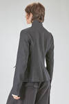 giacca al fianco, lievemente sfiancata, in twill di lino e lana - RUNDHOLZ 
