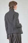 giacca al fianco, lievemente sfiancata, in twill di lino e lana - RUNDHOLZ 