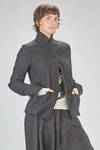 giacca al fianco, lievemente sfiancata, in twill di lino e lana - RUNDHOLZ 