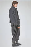 giacca al fianco, lievemente sfiancata, in twill di lino e lana - RUNDHOLZ 