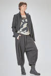 giacca al fianco, lievemente sfiancata, in twill di lino e lana - RUNDHOLZ 