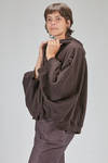 cardigan corto e ampio in felpa di cotone - RUNDHOLZ 