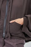 cardigan corto e ampio in felpa di cotone - RUNDHOLZ 