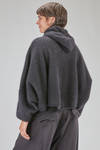 short and wide cardigan in soft raccoon knit - RUNDHOLZ 