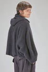 short and wide cardigan in soft raccoon knit - RUNDHOLZ 