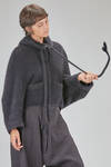 short and wide cardigan in soft raccoon knit - RUNDHOLZ 