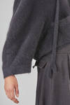 short and wide cardigan in soft raccoon knit - RUNDHOLZ 