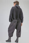 short and wide cardigan in soft raccoon knit - RUNDHOLZ 