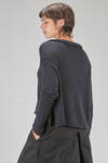 short and wide sweater in cashmere knit and sable yarn - RUNDHOLZ 