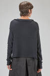 short and wide sweater in cashmere knit and sable yarn - RUNDHOLZ 