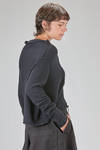 short and wide sweater in cashmere knit and sable yarn - RUNDHOLZ 