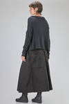 short and wide sweater in cashmere knit and sable yarn - RUNDHOLZ 