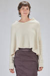 short and wide sweater in cashmere knit and sable yarn - RUNDHOLZ 