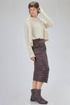 short and wide sweater in cashmere knit and sable yarn - RUNDHOLZ 